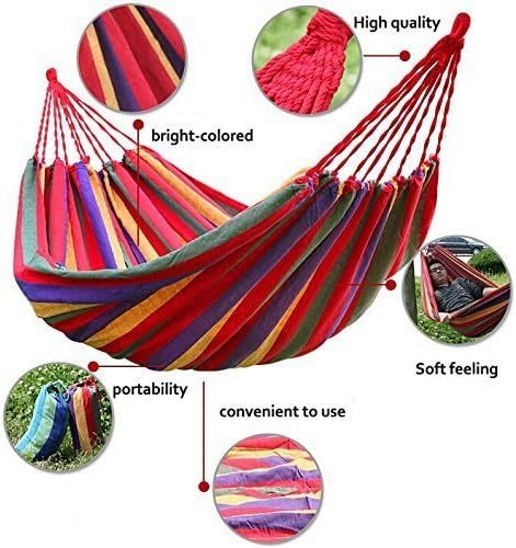 WoneNiceâ„?â€?Double Cotton Hammock for 2 Persons, Spain Warehouse